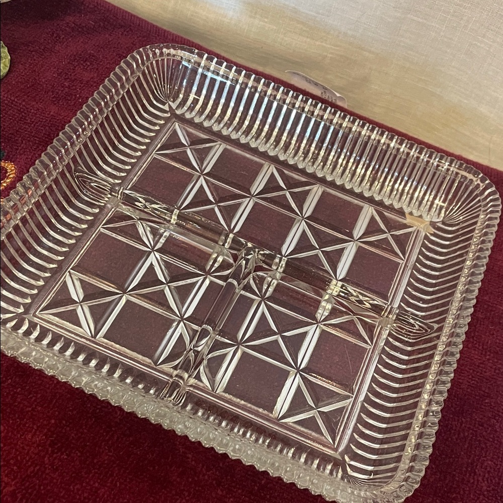 Elegant Clear Glass Serving Tray